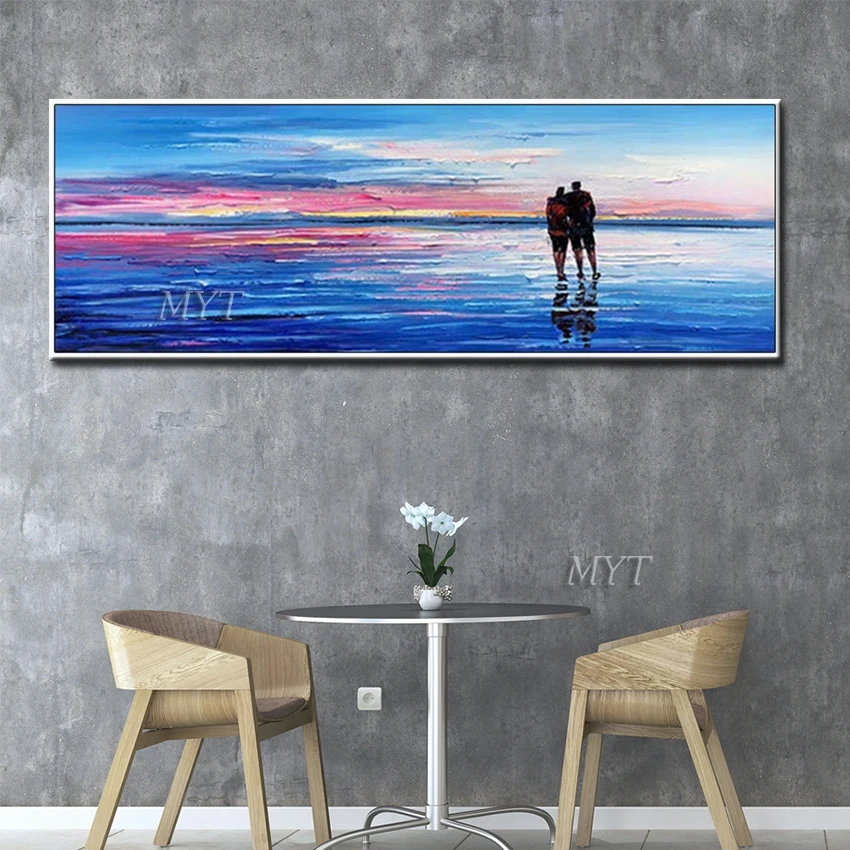 

The Two Men Stood In Each Other's Arms Handpainted Paintings Wall Art Home Decor Picture Modern Oil Painting On Canvas Unframe