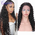 Бразильский парик с глубокой волной 13*4, парик из человеческих волос на сетке спереди, предварительно выщипанная натуральная линия волос, 180%, парики с высокой радиочастотной кутикулой, парики genвременной волны