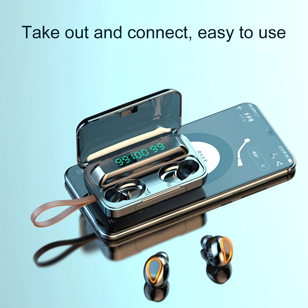 

Bluetooth-наушники F9-5 TWS 5,0, беспроводные наушники с басами 9D, стереонаушники-вкладыши с шумоподавлением, гарнитура со встроенным микрофоном