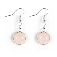 boho tiny natural gem stone drop dangle earrings for women girls 2020 fashion 1 2cm charm crystal opal beaded earring jewelry