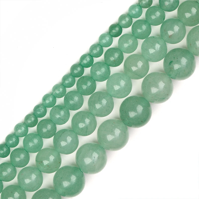 

Green Aventurine New Natural Stone Beads Shiny Round Beads For Jewelry Making 4/6/8/10mm Jadeite DIY Bracelets Necklace