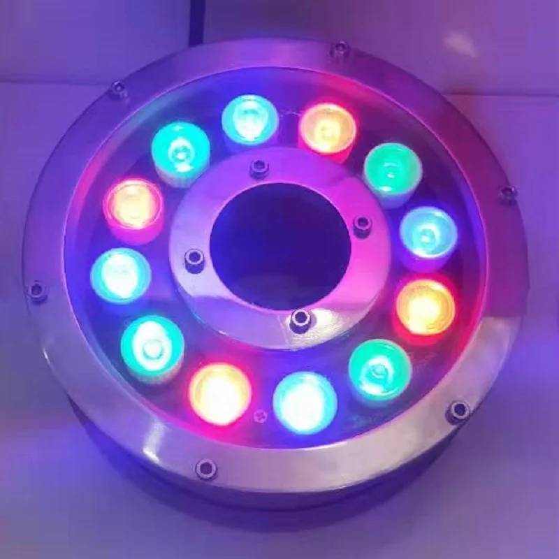 Светодиодная RGB цветная подводная лампа для бассейна из нержавеющей стали 9 Вт
