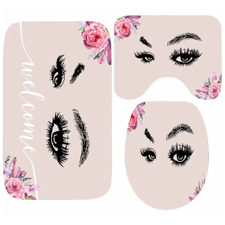 Модный Цветочный Коврик для ресниц цвета розового золота Накладка ванной