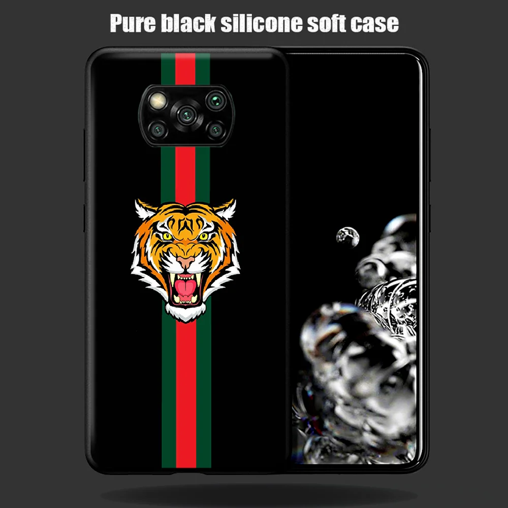

Italian Luxury Brand Snake Phone Case Cover Hull For Xiaomi Mi A2 A3 8 9 SE 9T 10 10T Lite Pro Ultra Poco X3 black Cover