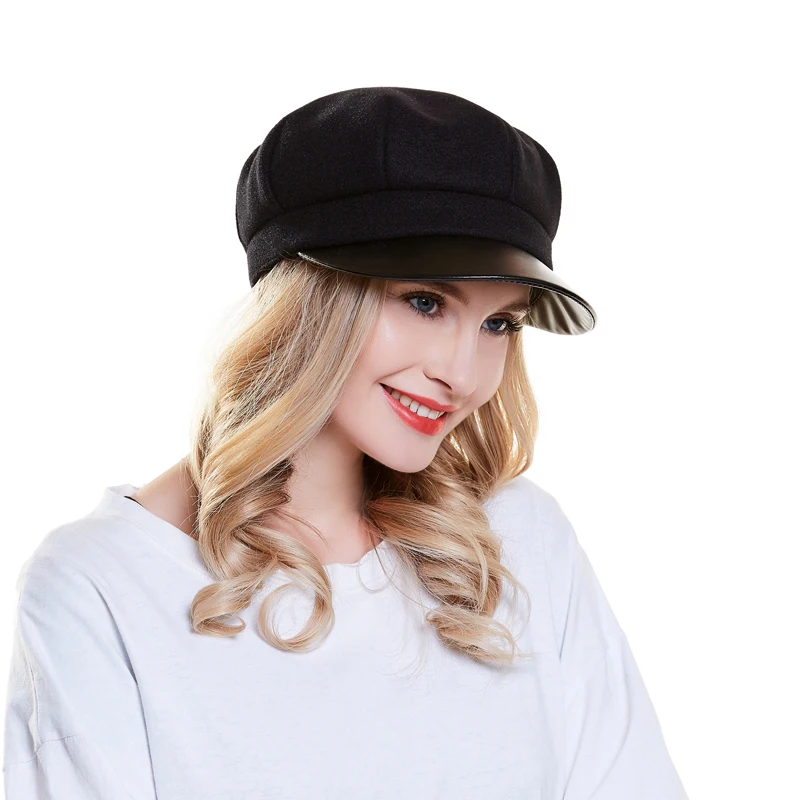 Женский шерстяной берет весна осень восьмиугольная шляпа винтажная Элегантная