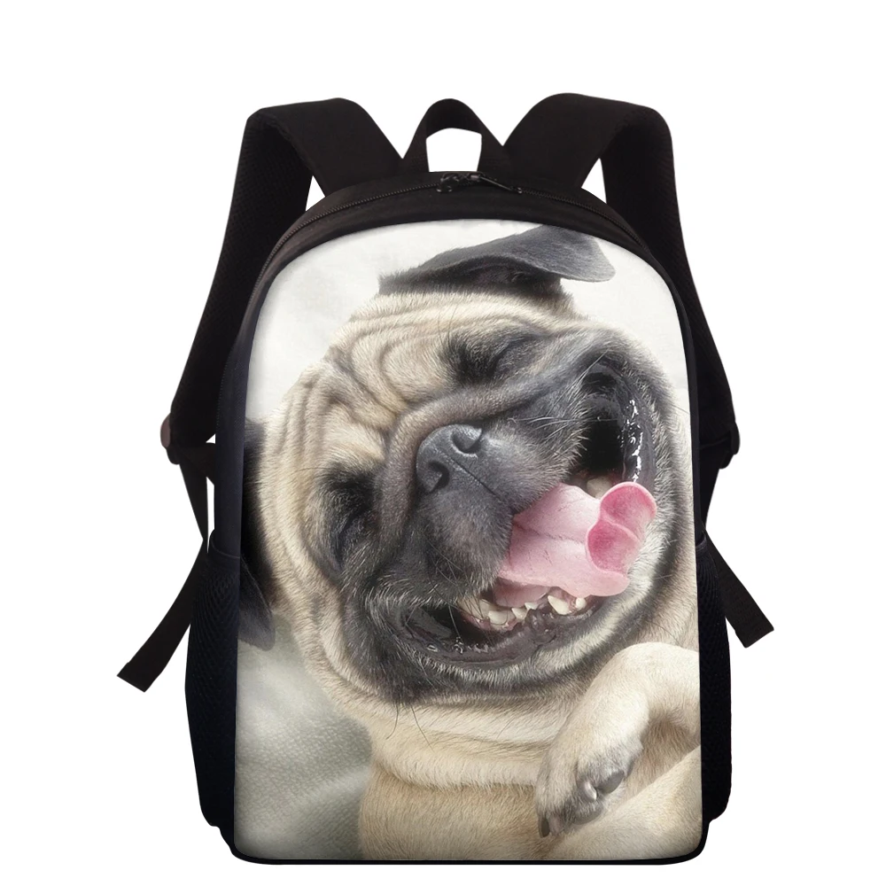 Школьный ранец для девочек и мальчиков, модный рюкзак с принтом милой собаки для учеников 15 дюймов на заказ