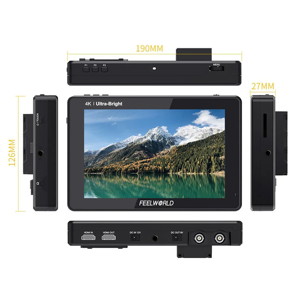 

FEELWORLD 7 дюймов DSLR Камера полевой монитор видео монитор 3D LUT IPS Панель с 4K Вход Выход внешний Мощность установки комплекта