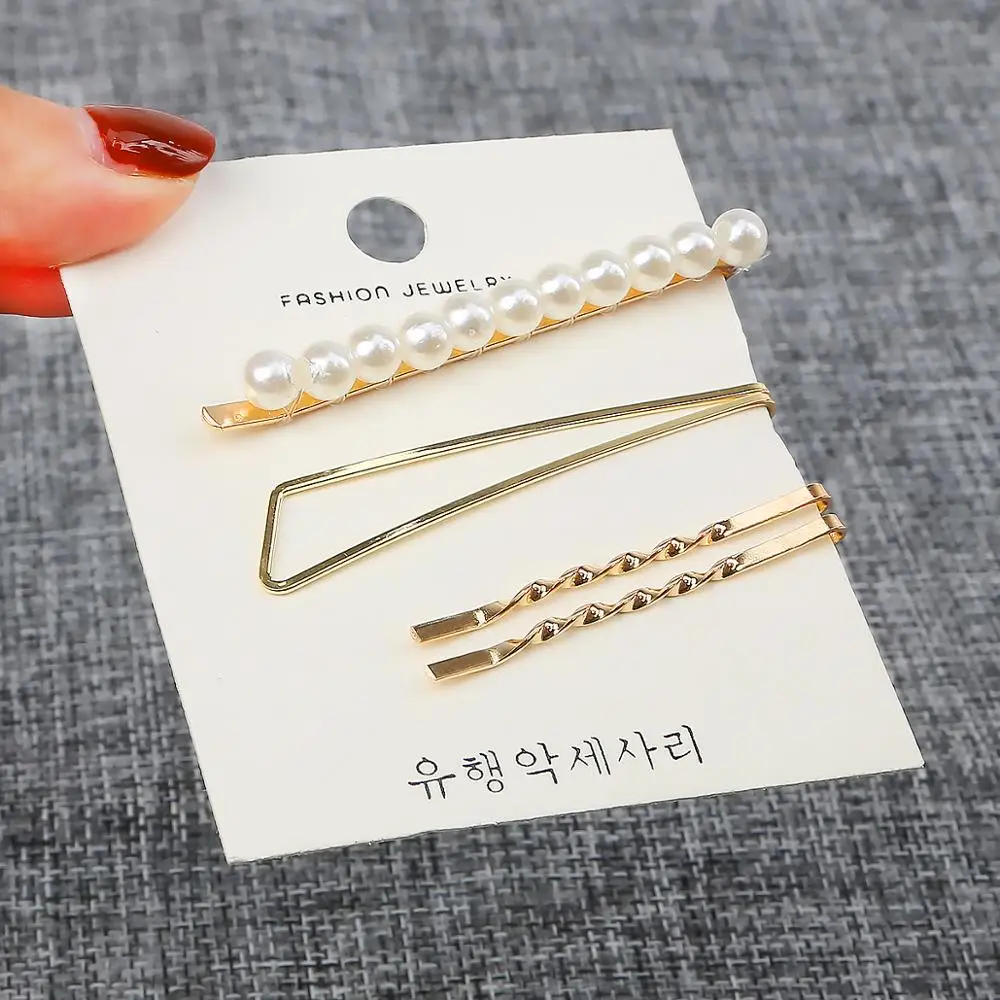 Минималистичная металлическая заколка для волос Геометрическая шпилька