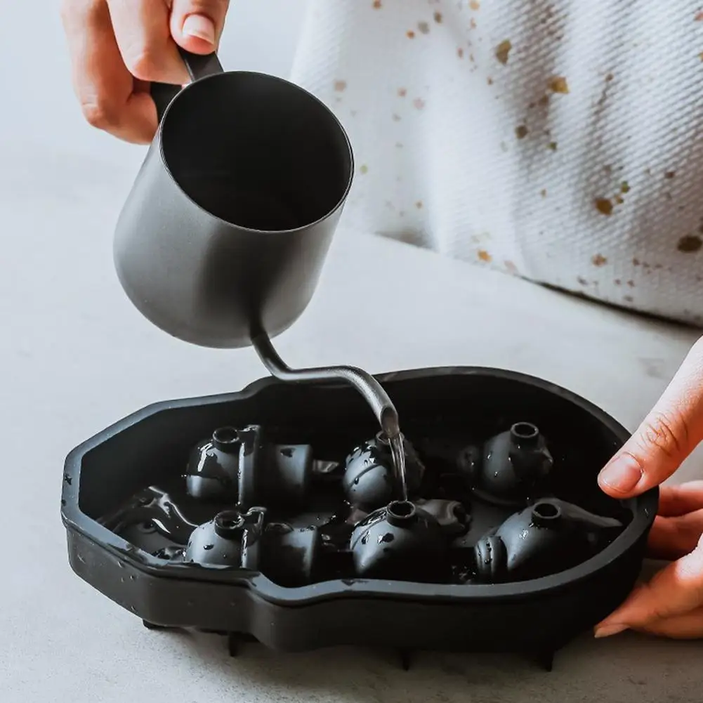 Силиконовая форма для виски хоккея 3d-черепа кубика льда |