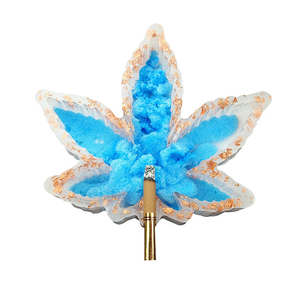 Сорняк силиконовая подставка для сигар пепельница смола форма кленового листа