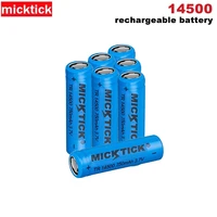 6101520pcs 14500 1200mah flat head battery 3 7v li ion rechargeable batteries lithium flashlight headlamps mouse batteria