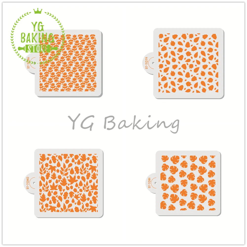 

Dorica Новинка 4 шт./компл. пластиковые кружевные трафареты для торта в виде кленовых листьев шаблон для кондитерского печенья кухонные аксесс...