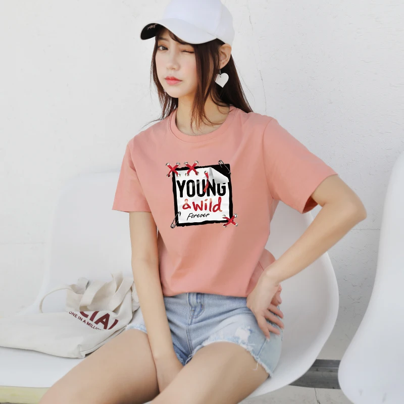 

cotton Camisetas Verano Mujer Section T Shirt Vogue Harajuku Female White 2020 t-shirt Leisure Fashion Aesthetic Tshirt femme