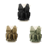 tfg tactical police vest assault law enforcement combat hunting 900d nylon adjustable molle plate carrier with magazine pouches