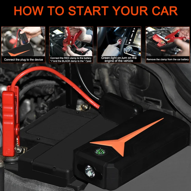 Asperx 18000mAh Car Jump Starter Power Bank 1500A Portable Battery