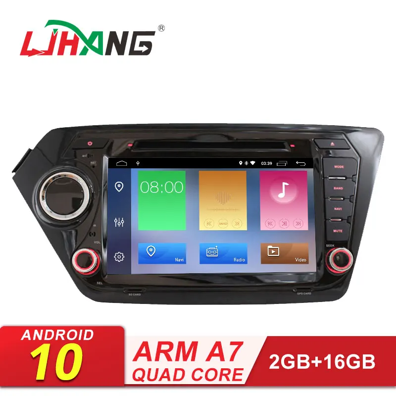 Автомобильный мультимедийный плеер LJHANG 2 Din Android 10 для Kia k2 RIO 2010-2015 GPS-навигация Wi-Fi