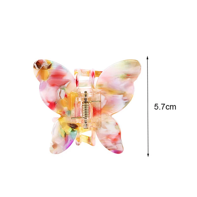

Acetate Resin Hair Claw Sweet Fairy Butterfly Hairpin shiny Acrylic Hair Accessories Tie-Dye Colored Styling Tools Barrettes