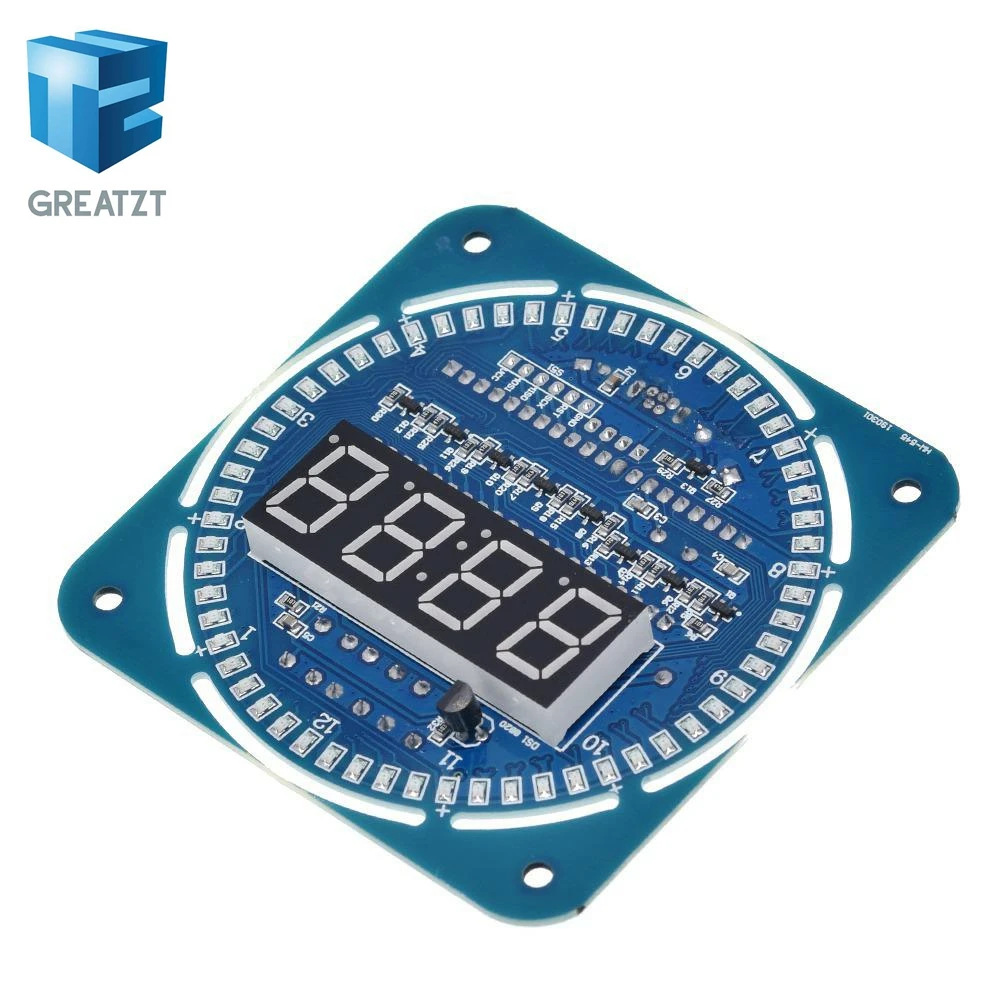 GREATZT 1 шт. светодиодный электронный модуль цифровых часов DS1302 вращающийся дисплей
