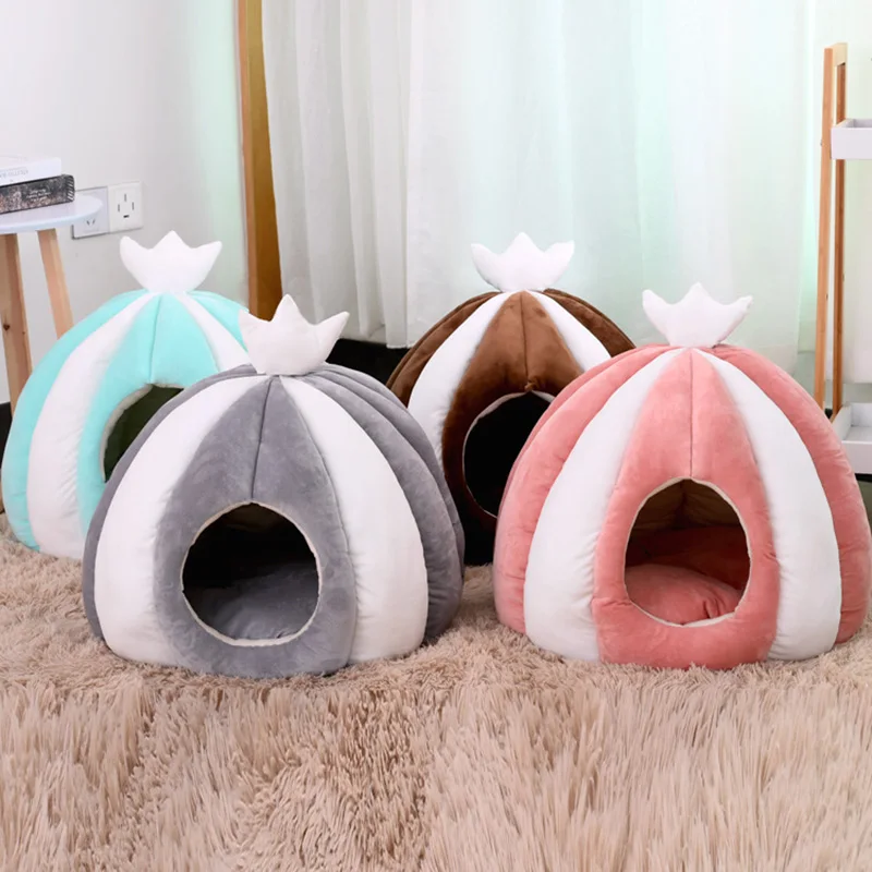 

Cat Bed House Kennel Puppy Cushion For Small Dogs Cats Nest Winter Warm Sleeping Pet Dog Bed gatos Pet Mat Supplies cama gato