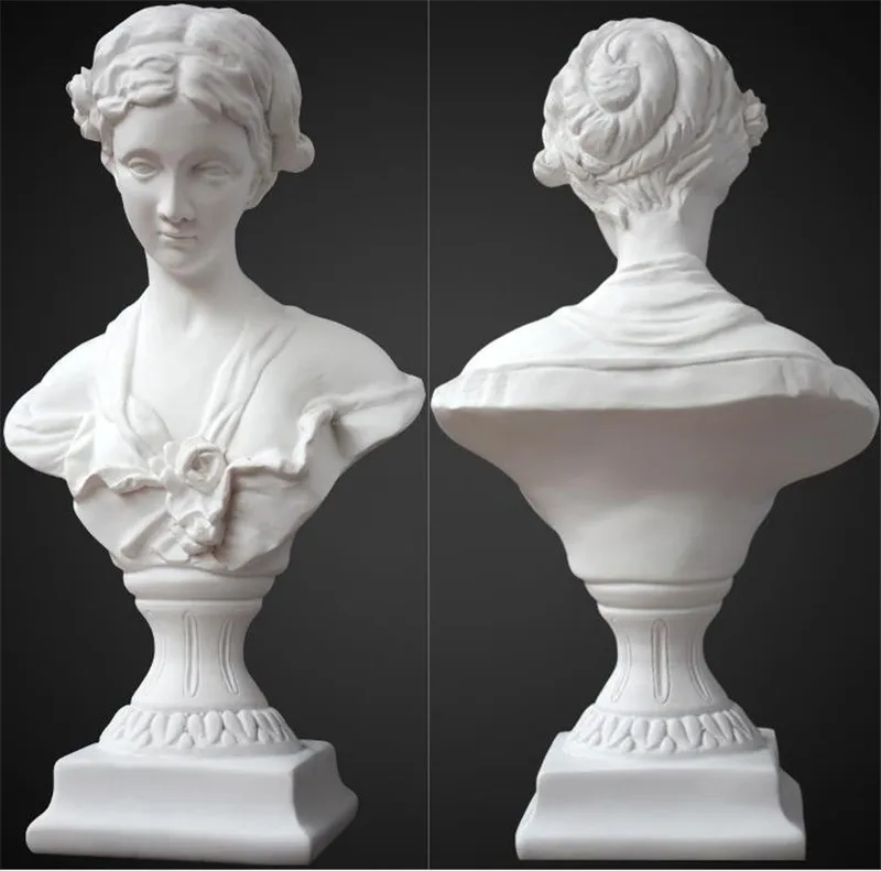 

[HHT] Nordic Creative Plaster Character Sculpture Ornaments Mini Portrait Resin Sculpture Artwork Decoration Crafts Statue