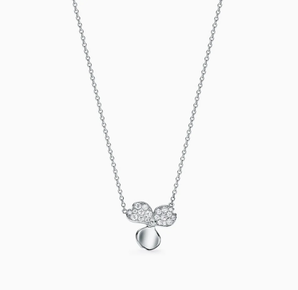 

Classic zircon Flower Pendant Necklace, couple jewelry, S925, gift, necklace trend in 2021, original fashion,