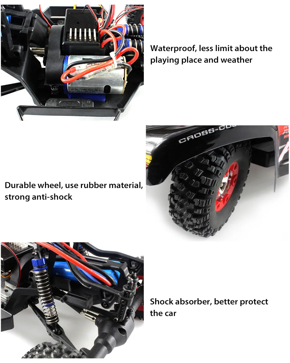Модернизированный WLtoys 1/12 большой 12423 высокоскоростной 2,4G 4WD гусеничный RC высокоскоростной гоночный автомобиль 1:12 четырехколесный альпинистский автомобиль