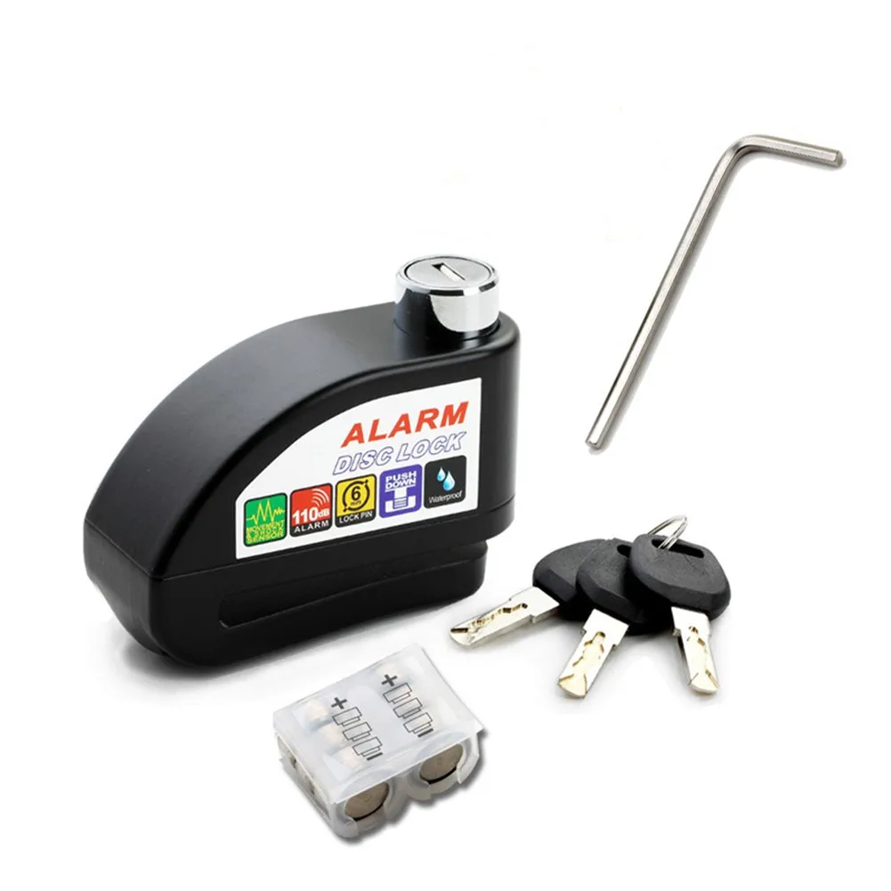 

110DB Motorcycle Alarm Lock Brake Anti-theft Alarm Wheel Disc Brake Motorbike Security Safety Lock