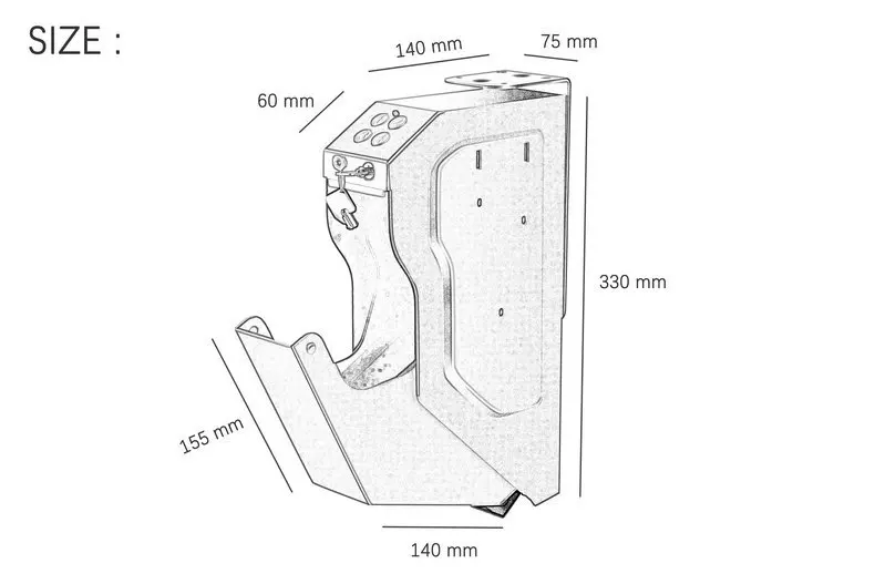 Gunsafe gunbox сейф для пистолета ящик оружия боеприпасы металлический чехол с замком