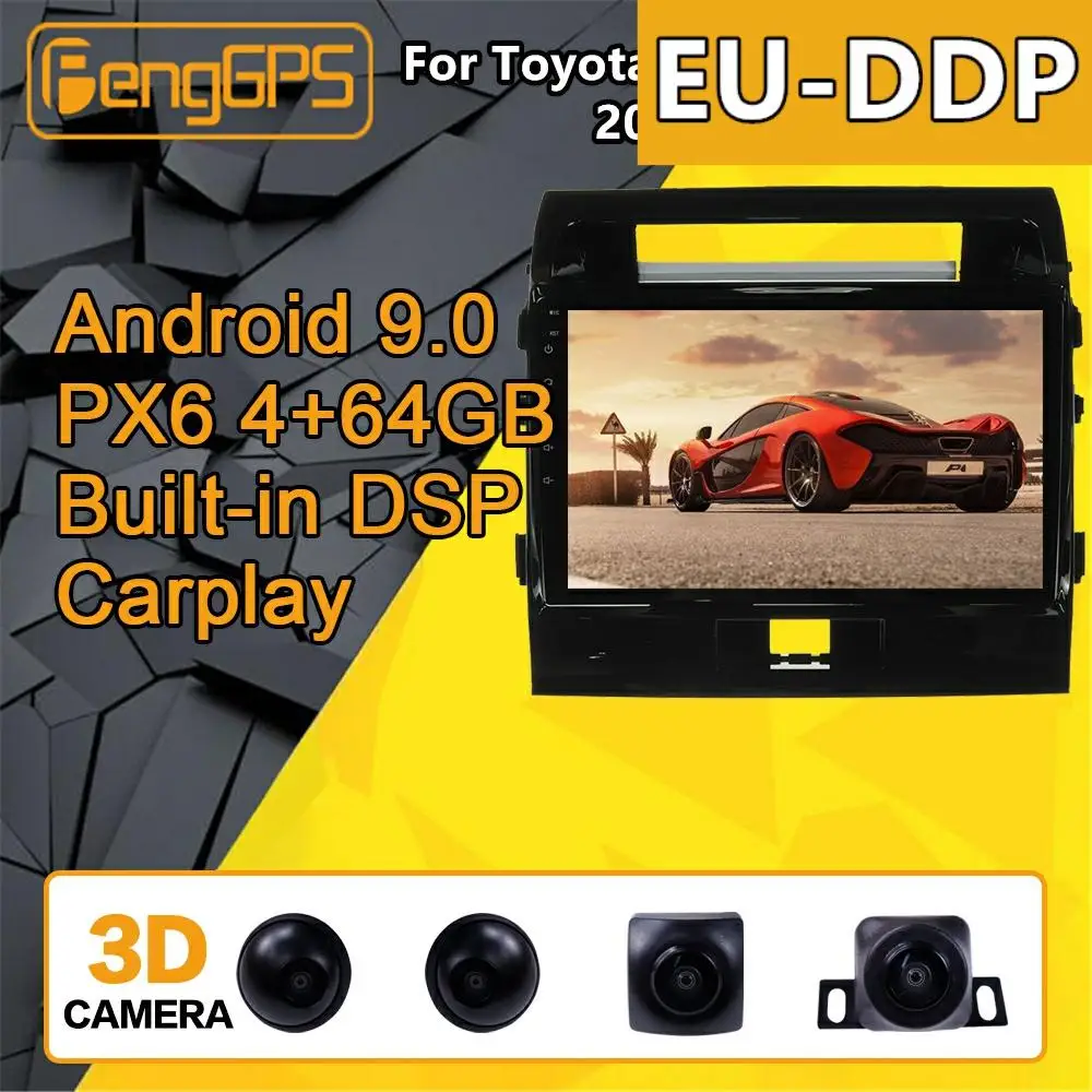 Автомагнитола для Toyota Land Cruiser 200 LC200 Android мультимедийный проигрыватель стерео PX6