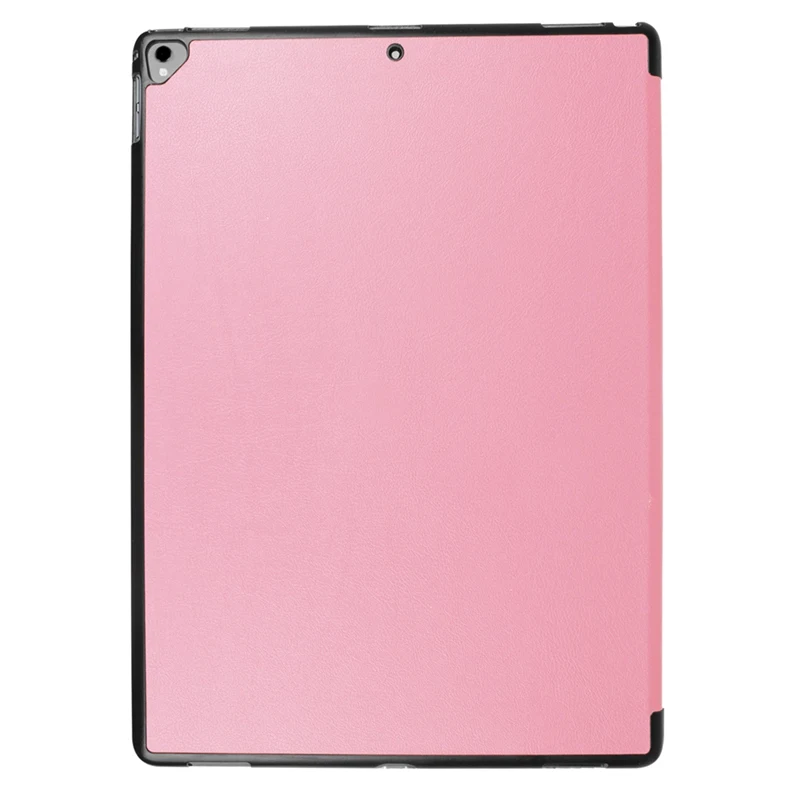 Для iPad Pro 12,9 / чехол-карандаш, Tri-складной роскошный Тонкий Магнитный чехол из искусственной кожи для планшета с откидной крышкой - Цвет: Розовый