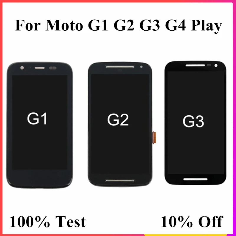 ЖК дисплей сенсорный экран дигитайзер в сборе для Motorola G G1 XT1032 G2 XT1063 XT1064 G3 XT1544 G4 Play