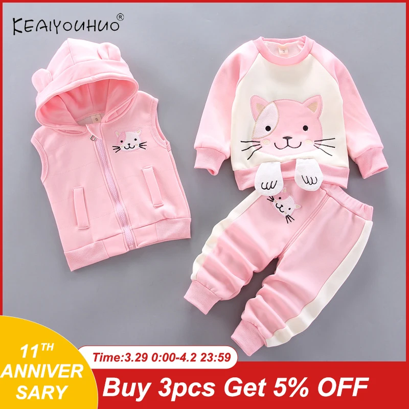 2021 детский зимний костюм с мультяшным котом для маленького мальчика одежда