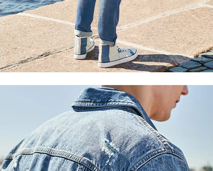 JackJones мужские трендовые повседневные джинсовые куртки пальто 219357515