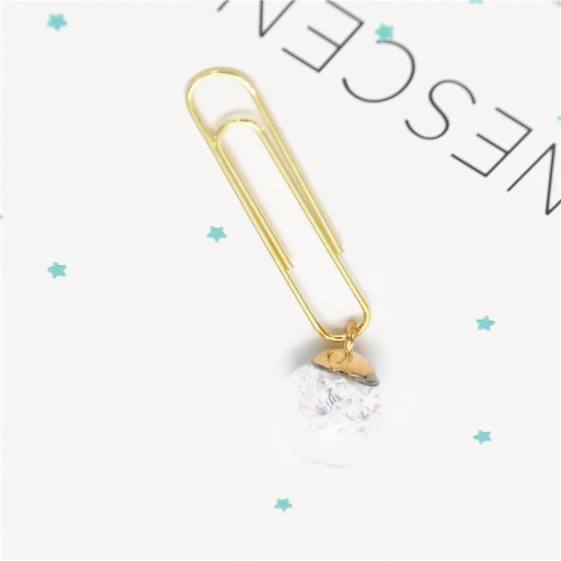 Симпатичные карамельные блестки металлические офисные и школьные зажимы для