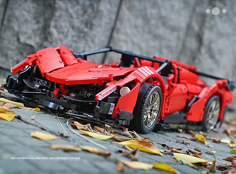 Yeshin 20091 моторная техника, автомобиль, MOC-10559, Veneno Roadster, автомобильный мотор, функциональные машины, строительные блоки, кирпичи, детские рождественские игрушки