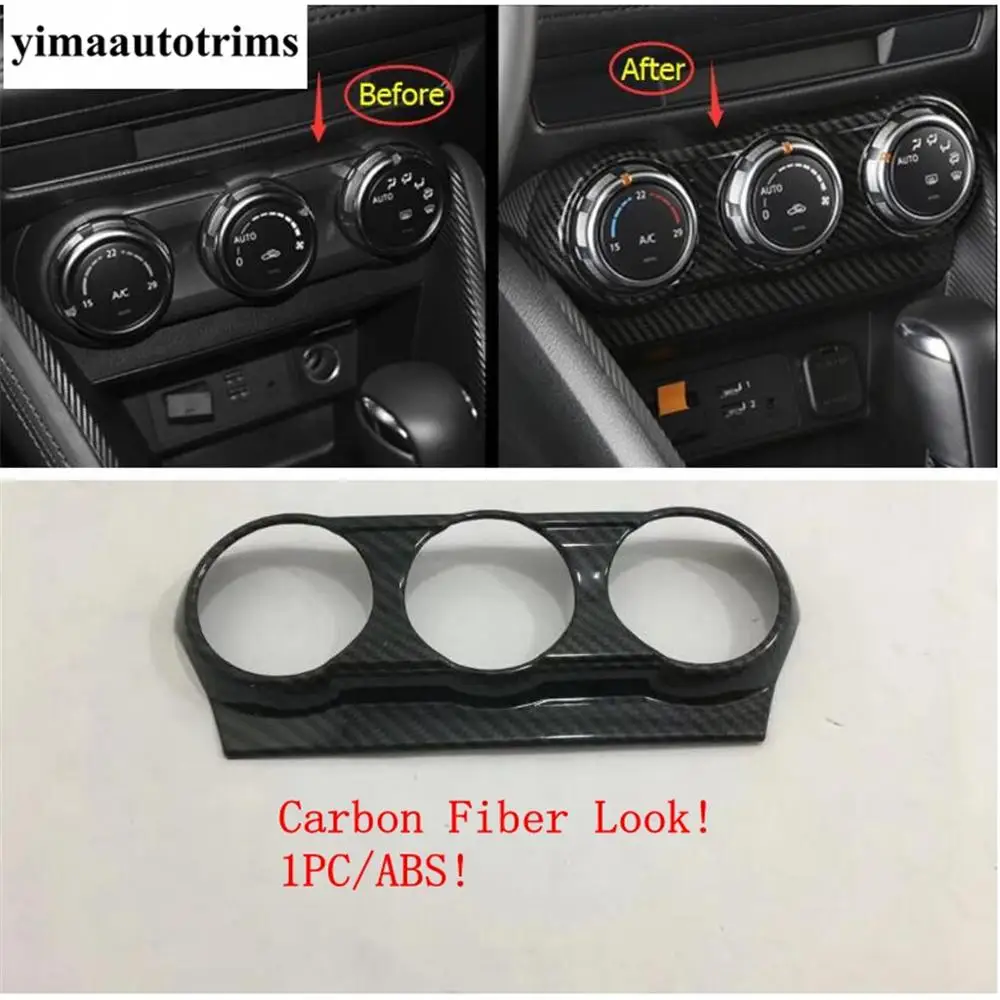 

Dashboard Speaker / Air AC / Steering Wheel Strip / Gear Box Panel Cover Trim For Mazda CX-3 CX3 2016 - 2020 Interior Refit Kit