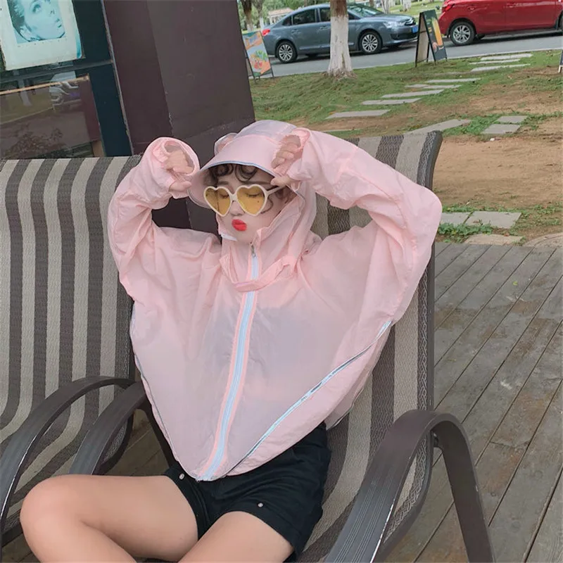 Женская свободная короткая Базовая куртка с капюшоном Повседневная простая