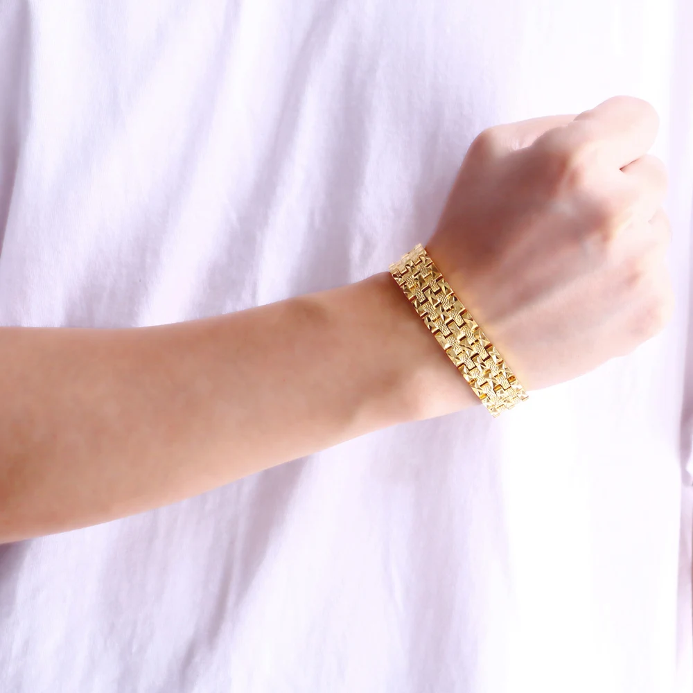 Благородный поверхность с покрытыем цвета чистого 24 каратного золота Браслет