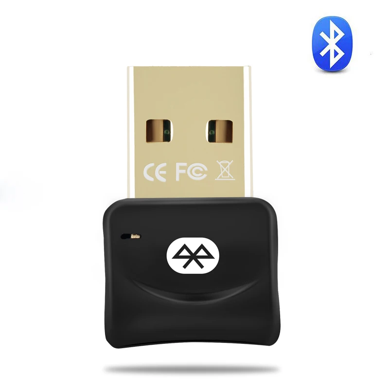 Black USB Bluetooth адаптер ПК USB Bluetooth ключ Мини Bluetooth приемник CSR 4,0 аудио музыка синий зуб передатчик для компьютера - Color: Black