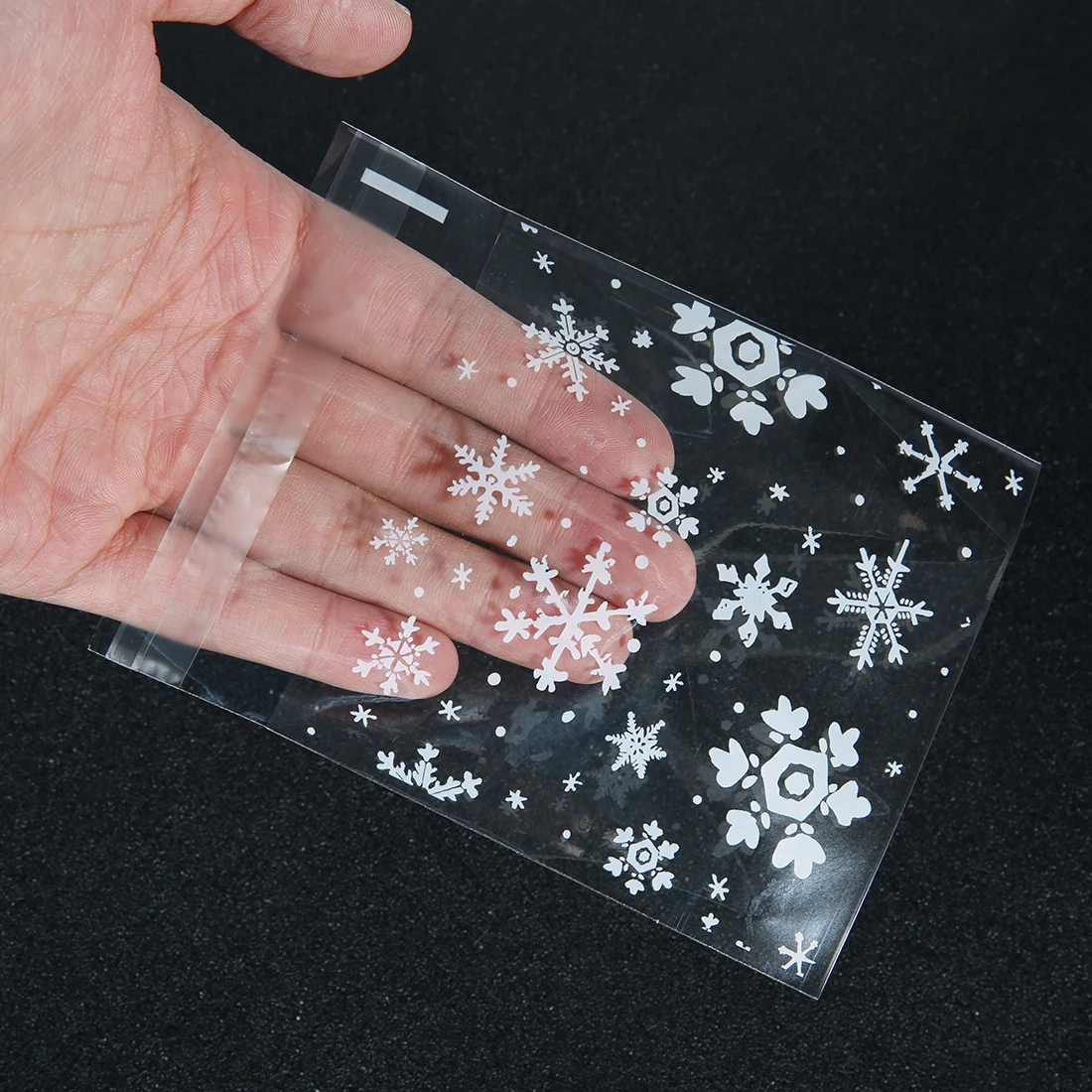 100 шт./лот прозрачные Снежинка из полиуретана с открытыми порами сумки чехол для