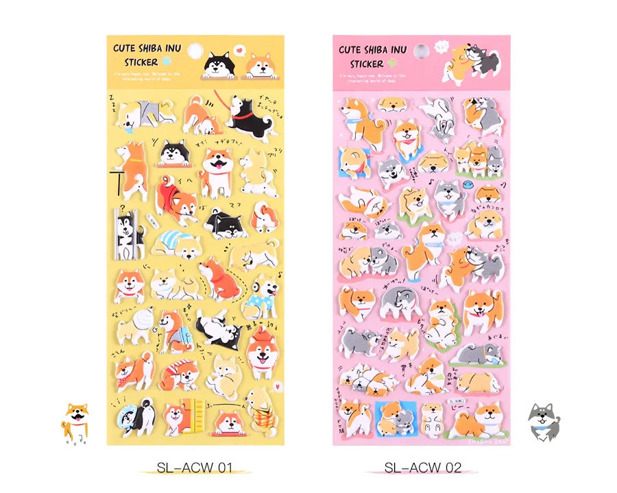Cute Shiba 3D Foam Paste Decorative Stickers Adhesive Stickers DIY Decoration Diary Stickers
