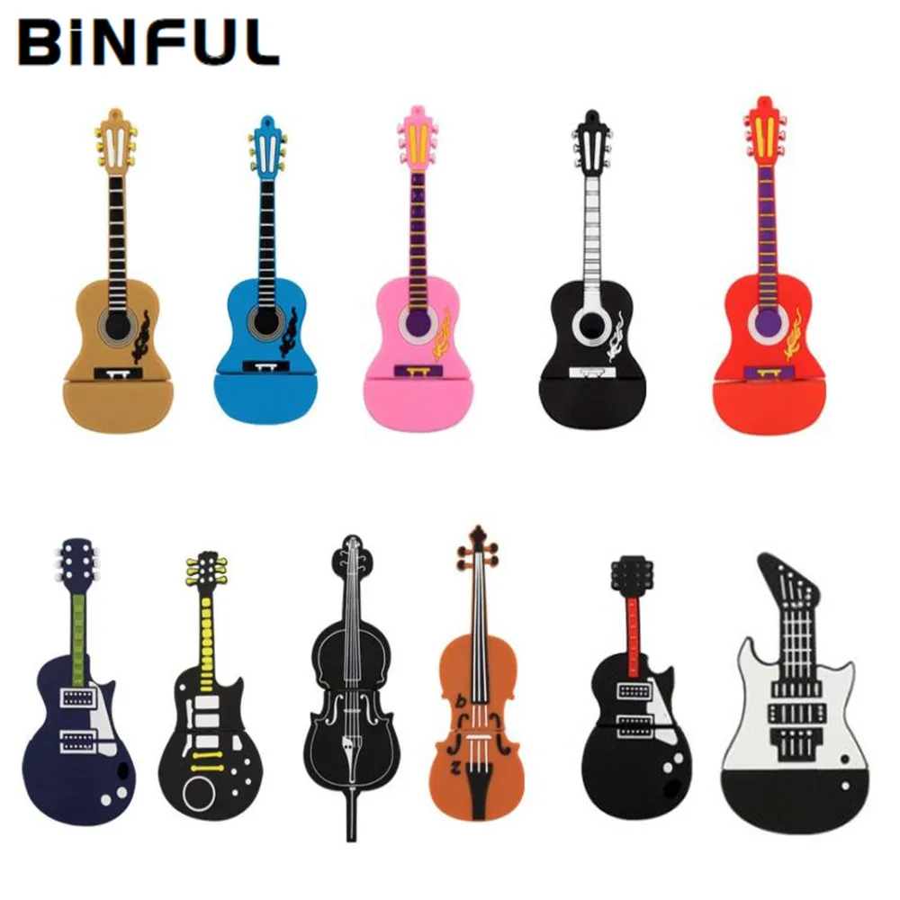 

BiNFUL Pendrive Violin/Guitar Usb Flash Drive Instruments Memory Flash Stick 4GB 8G 16G 32GB 64G 128GB 256GB Pen Drive Best gift