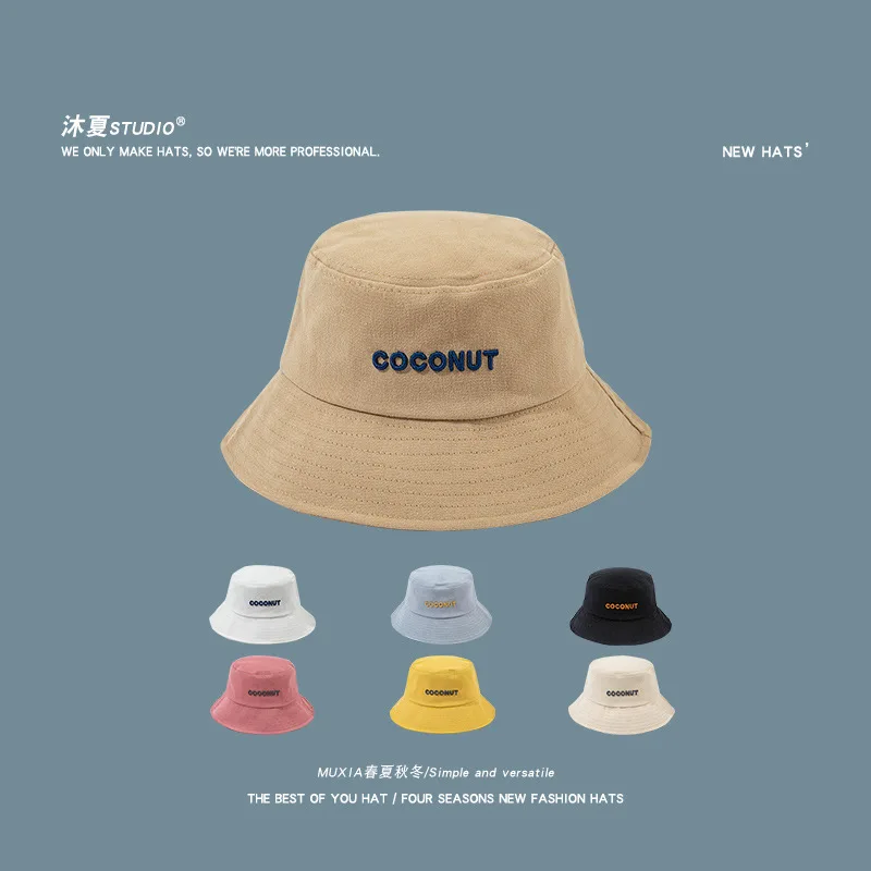 

Three-Dimensional English Bucket Hat Female Spring and Summer Retro Bucket Hat Face-Showing Little Wild Sun-Shade Sun Protection