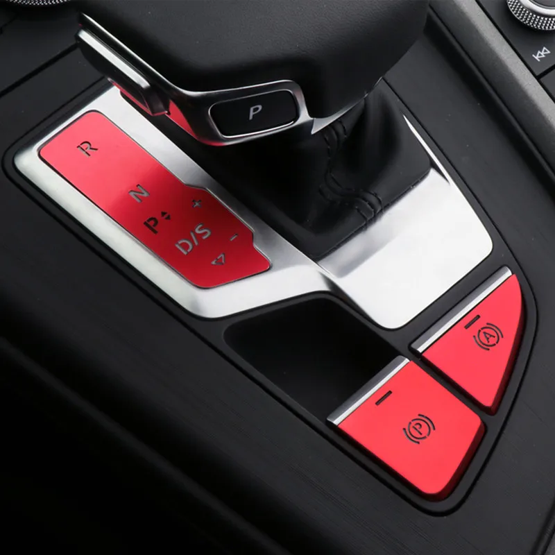 

Car Styling P Buttons Electronic Handbrake Decoration Cover Trim For Audi A4 B9 2017-2019 LHD Interior Accessories