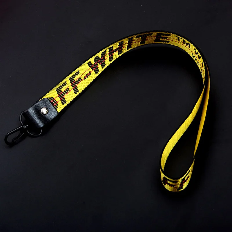 yellow 2 шт. длинный белый брелок с лентой женский чехол для телефона цепочка для ключей бумажник porte clef для сумки брелок llaveros mujer sleutelhanger - Цвет: yellow
