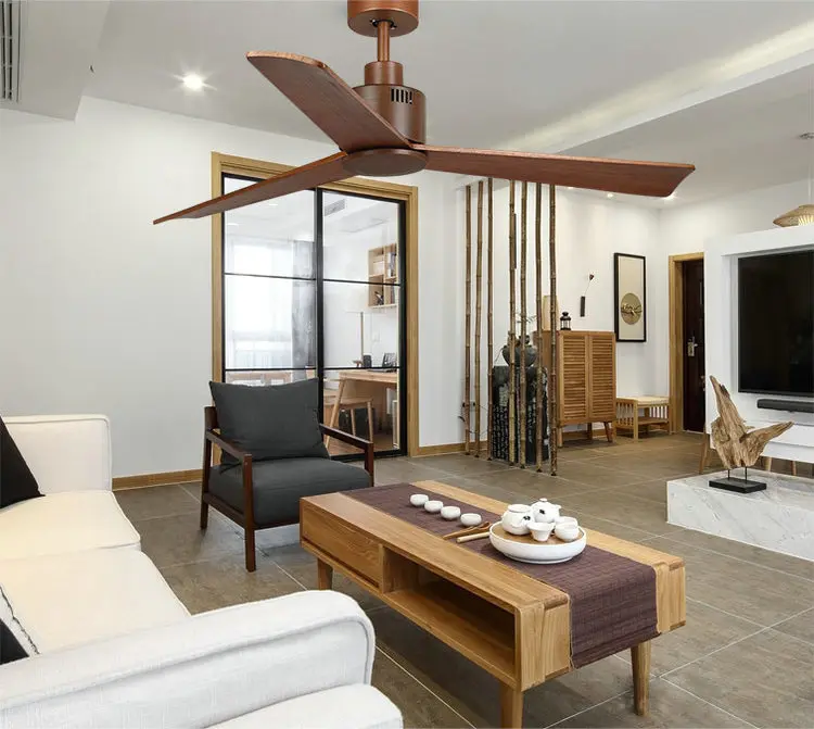 Промышленный винтажный потолочный вентилятор 52 дюйма древесина без светильник