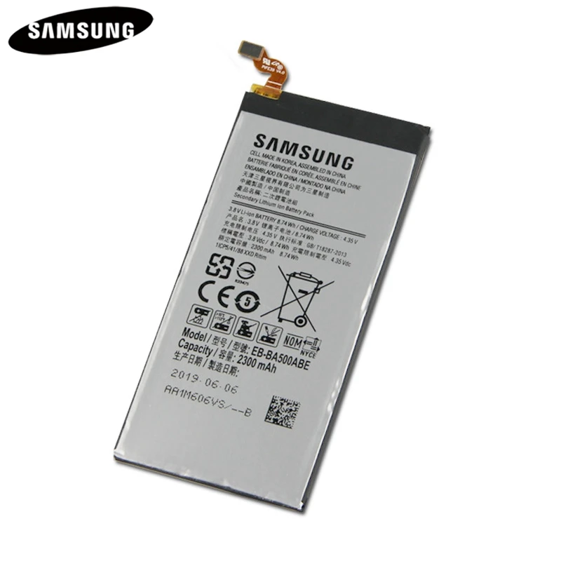 Батарея EB-BA510ABE EB-BA510ABA для samsung Galaxy A5 /A5 // A510F A5100 Аутентичные Батарея 2900 мА-ч