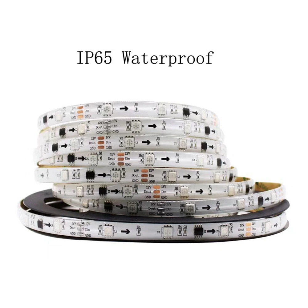 WS2811 RGB светодиодный светильник Пиксельная лента Адресуемая 30/60/светодиодов/м