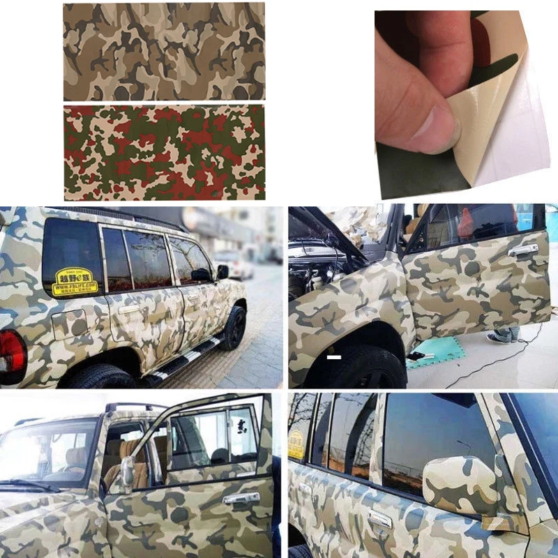 

Camouflage Desert Sticker Army Camo Sticker Universal Car Camouflage Sticker Waterproof Waterproof Vinyl Film 60x150cm