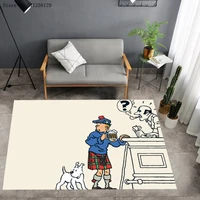 animation cartoon carpet 3d print the adventure of tintin rug home custom floor carpet for boys girls carpet baby play mat